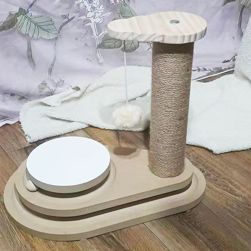 Solid Wood Pet Turntable Bite-Resistant Interactive Toy