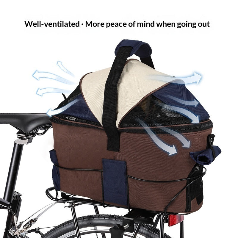 Foldable Canvas Pet Carrier Bag For Rear Seat