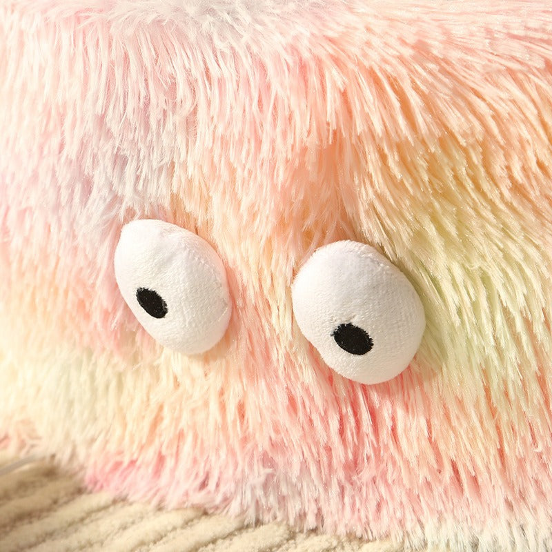 Pet Cute Monster Round Winter Warm Plush Bed