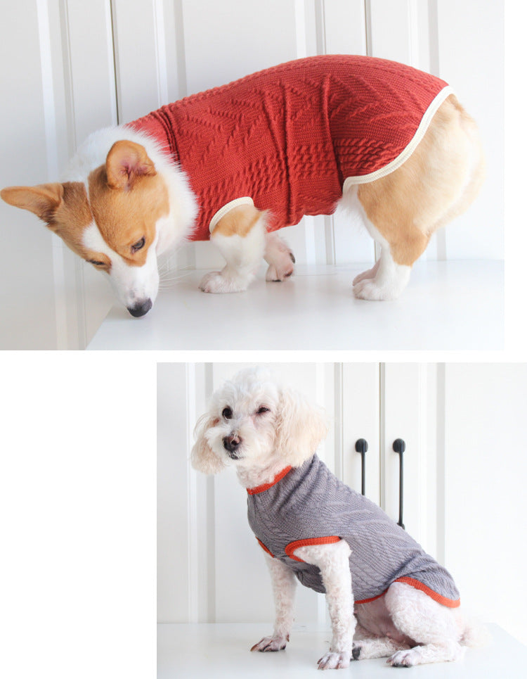 Vintage Twist Pet Knitted Sweater Clothing