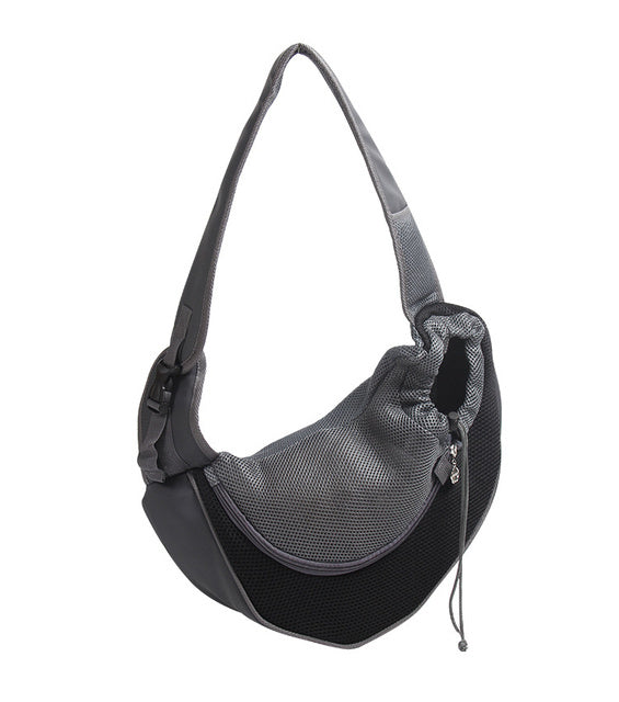 Outdoor Travel Mesh Pet Carrier Single Shoulder Sling Bag
