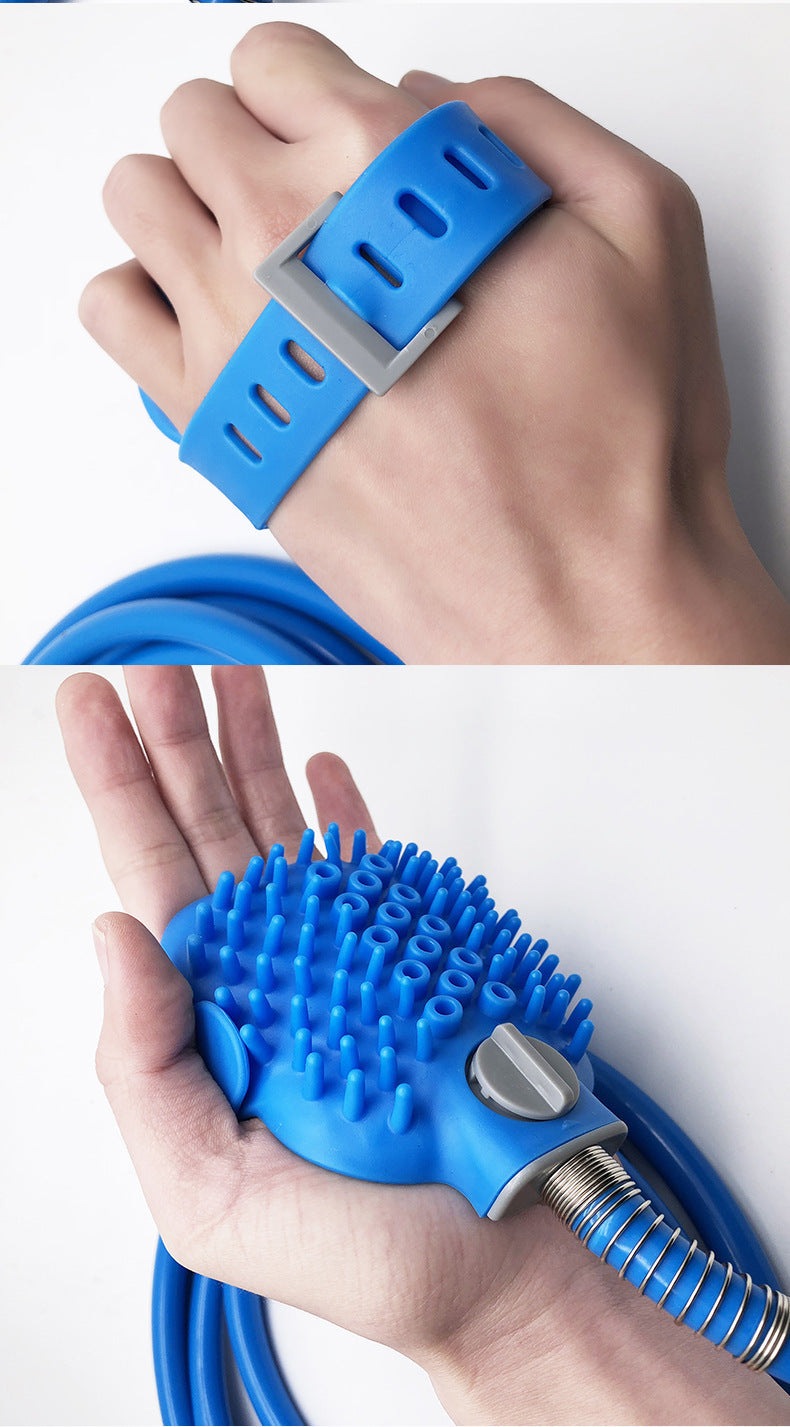 Silicone Pet Bath Gloves Shower Massage Brush Tool