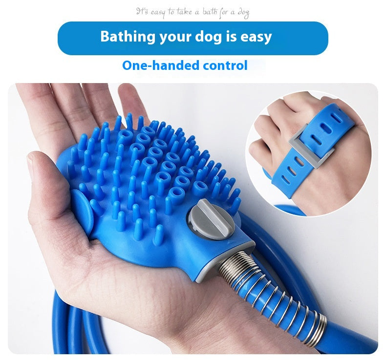 Silicone Pet Bath Gloves Shower Massage Brush Tool