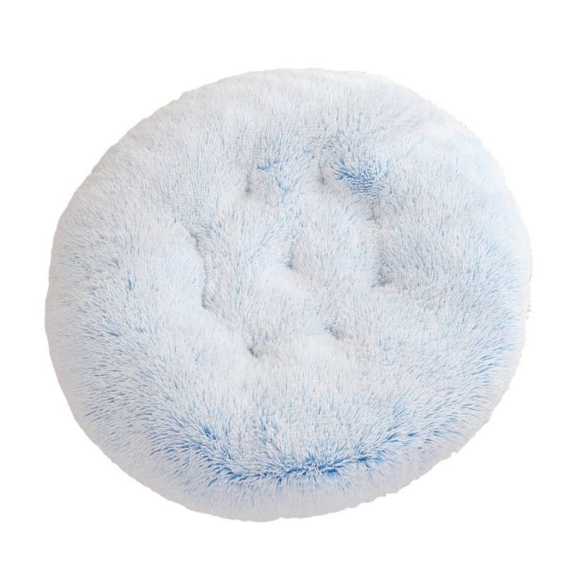 Round Plush Pet Bed Soft Warm Sleeping Mat