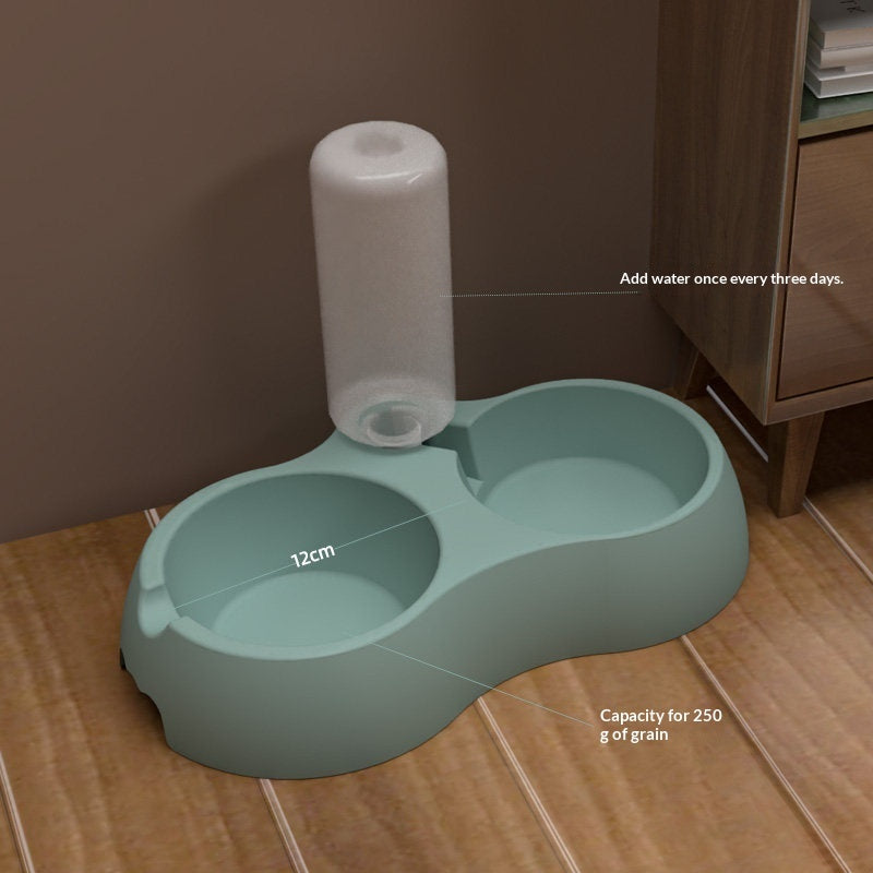 Pet Feeding And Drinking Station With Bowl Set