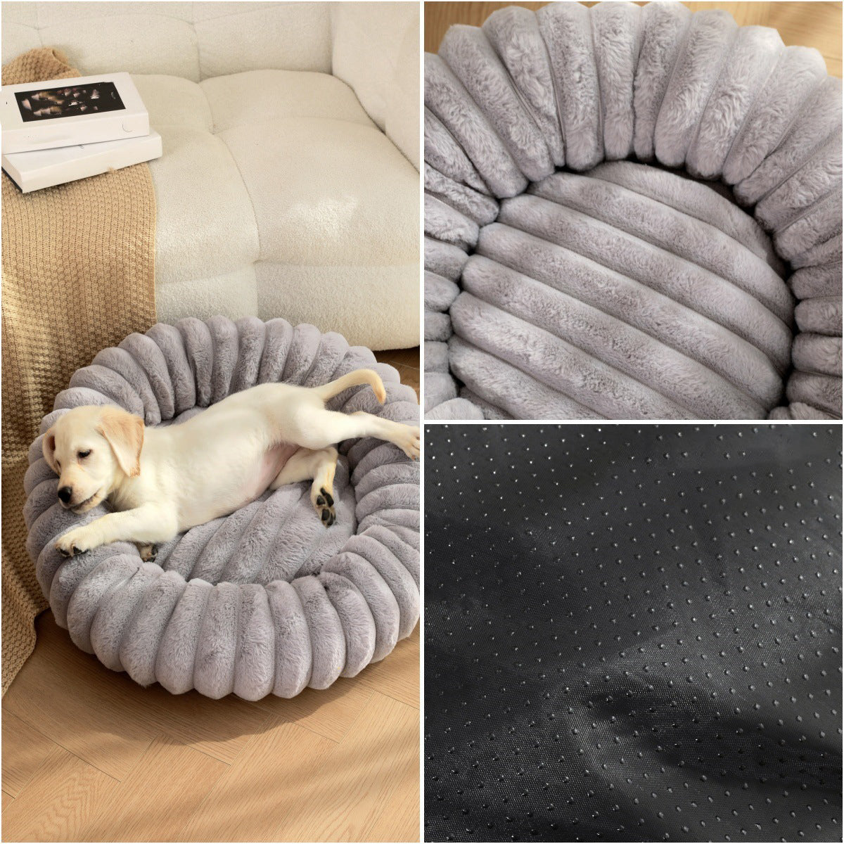 Pet Plush Round Winter Warm Sleeping Nest Bed
