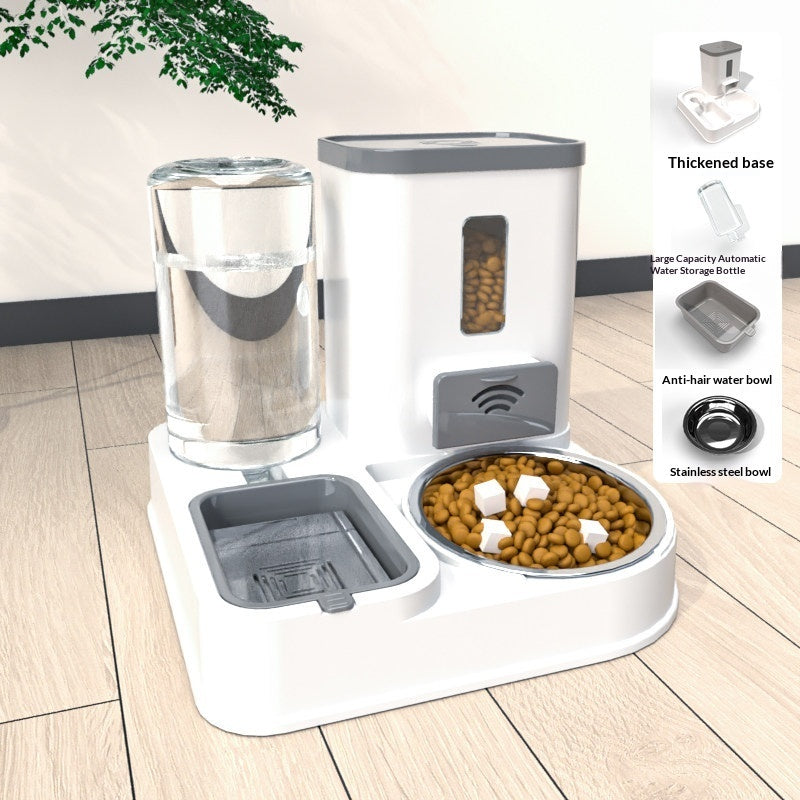 Pet Feeding And Drinking Station With Bowl Set