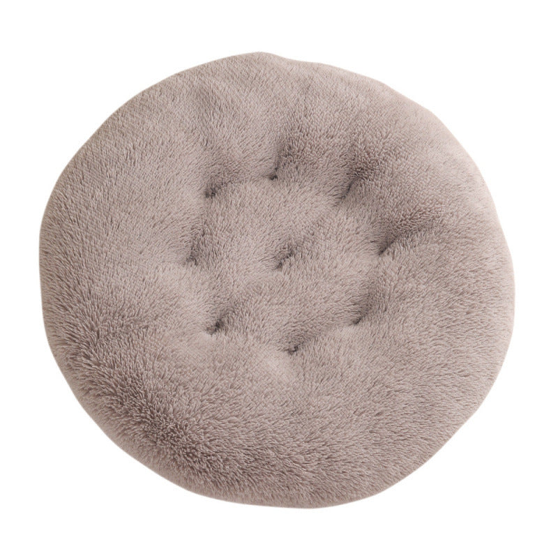 Round Plush Pet Bed Soft Warm Sleeping Mat