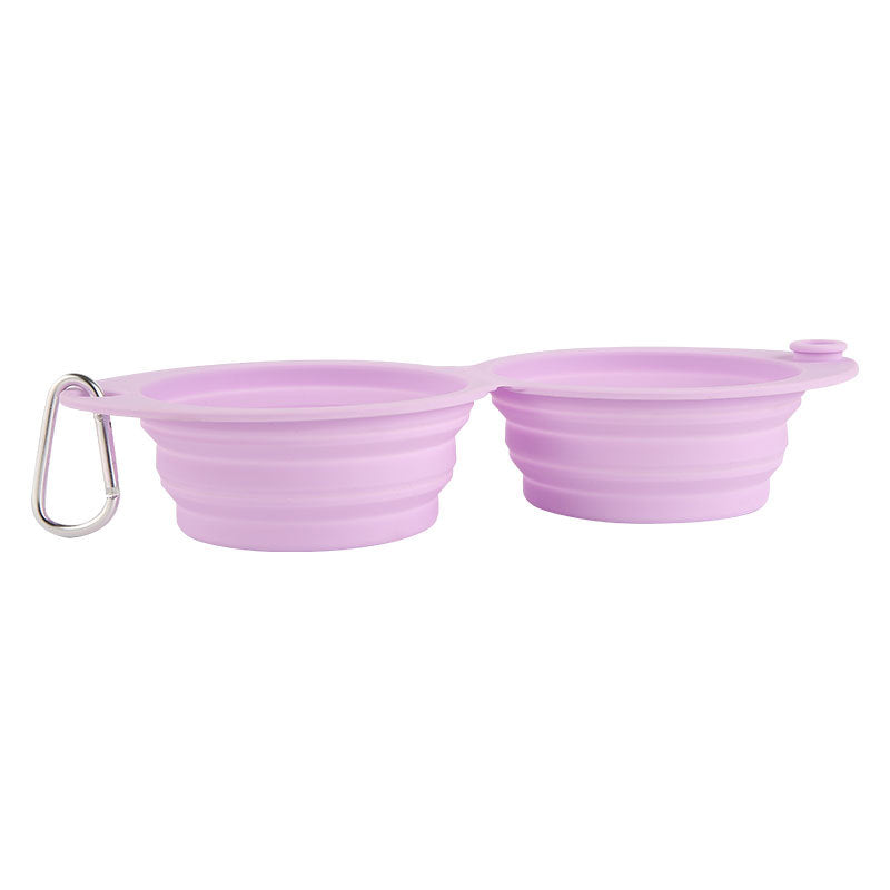 Pet Foldable Silicone Portable Feeding Bowl Outdoor