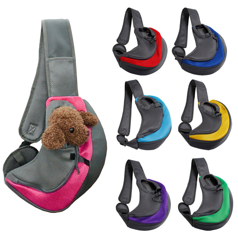 Outdoor Travel Mesh Pet Carrier Single Shoulder Sling Bag