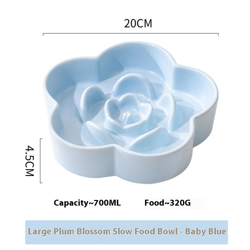 Pet Ceramic Slow Feeding Bowl Anti-Slip Design