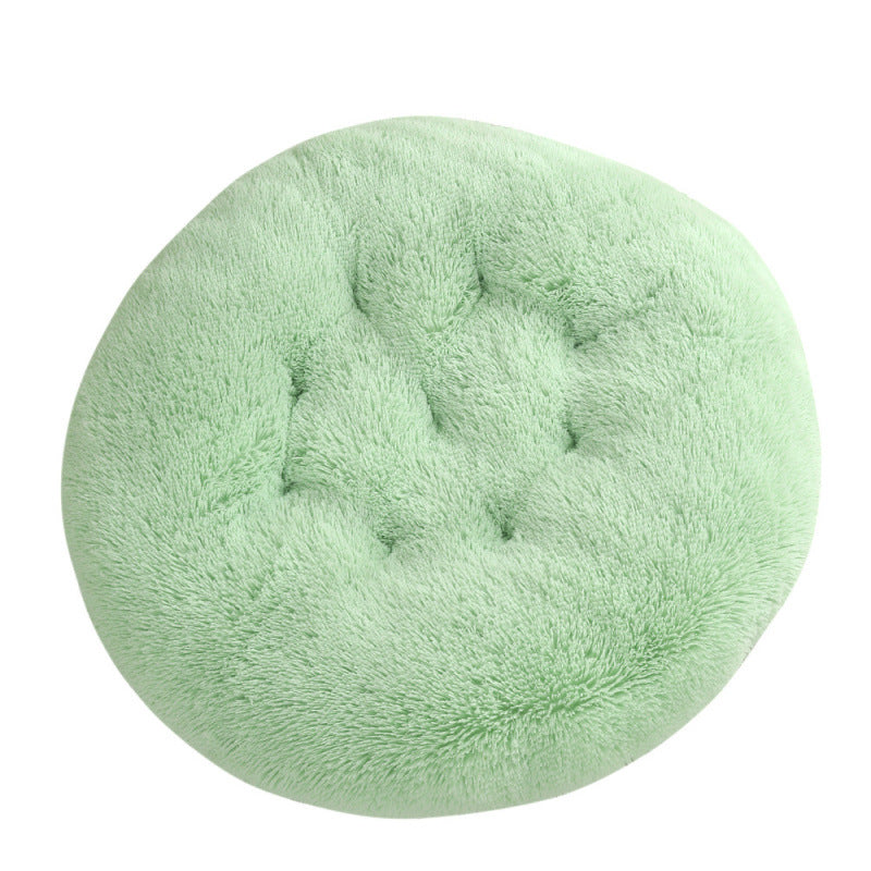 Round Plush Pet Bed Soft Warm Sleeping Mat