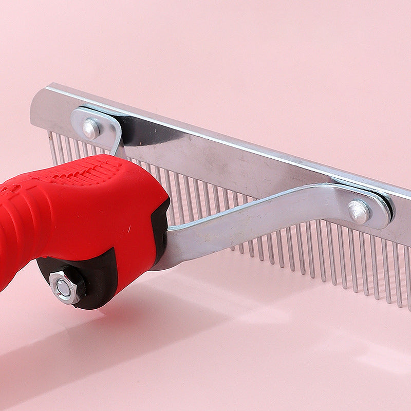 Extra-Large Pet Rake Comb Grooming Deshedding Tool