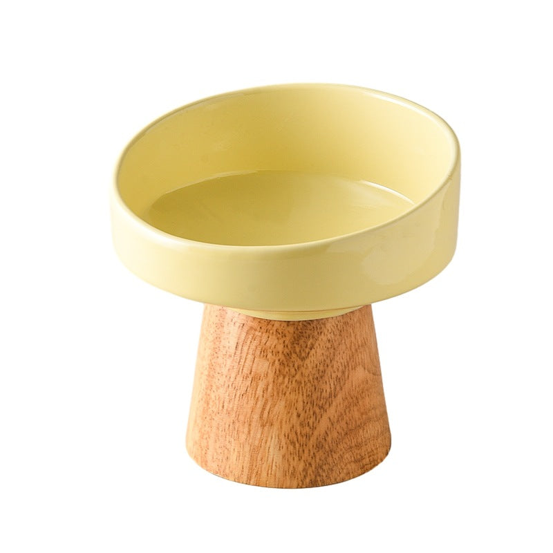 Pet Ceramic Elevated Feeding Bowl Food Water Dish