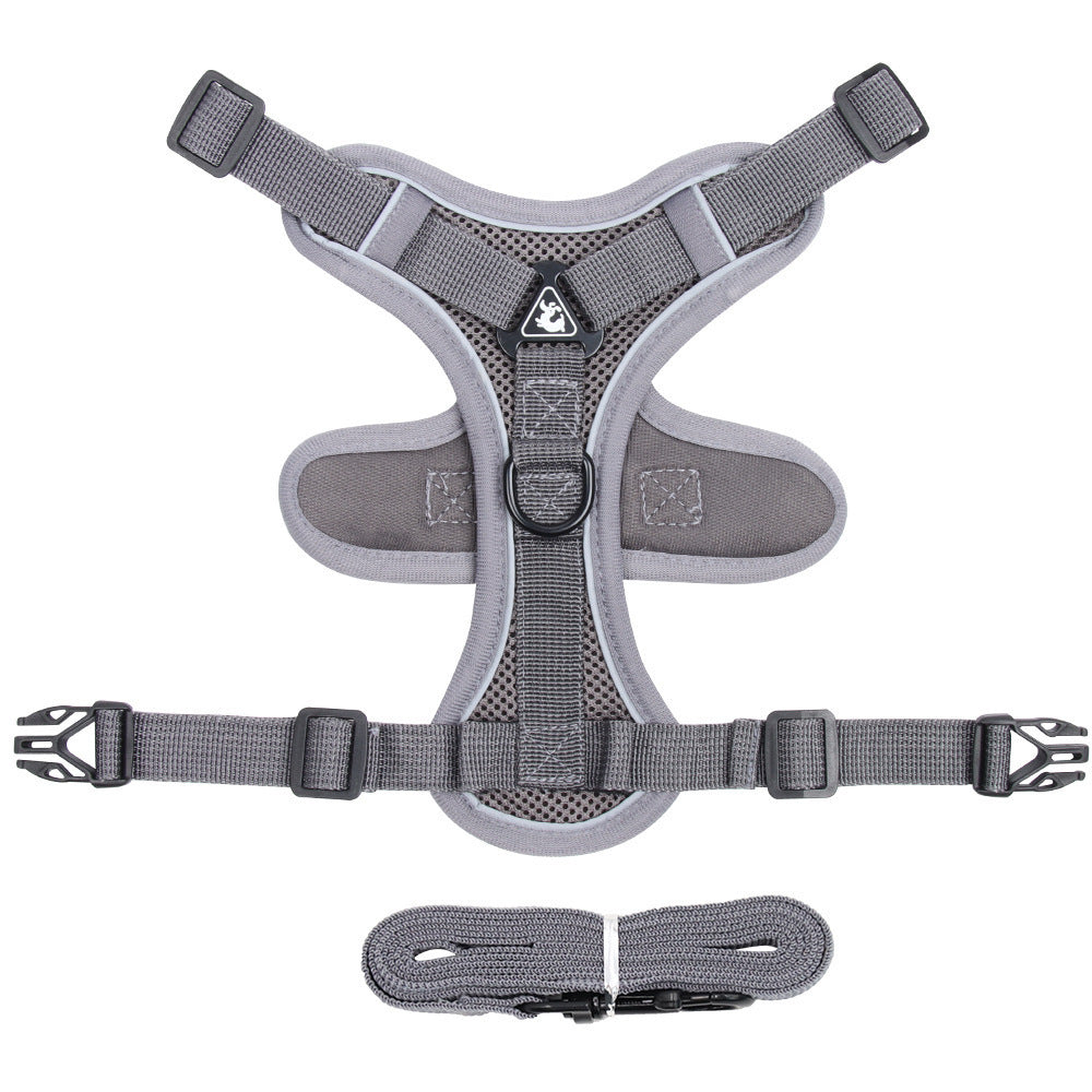 Pet Harness Vest Adjustable Chest Strap With Leash