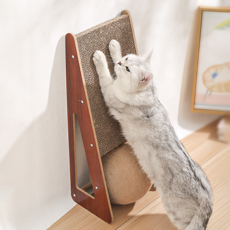 Corrugated Paper Pet Scratching Board Toy Set