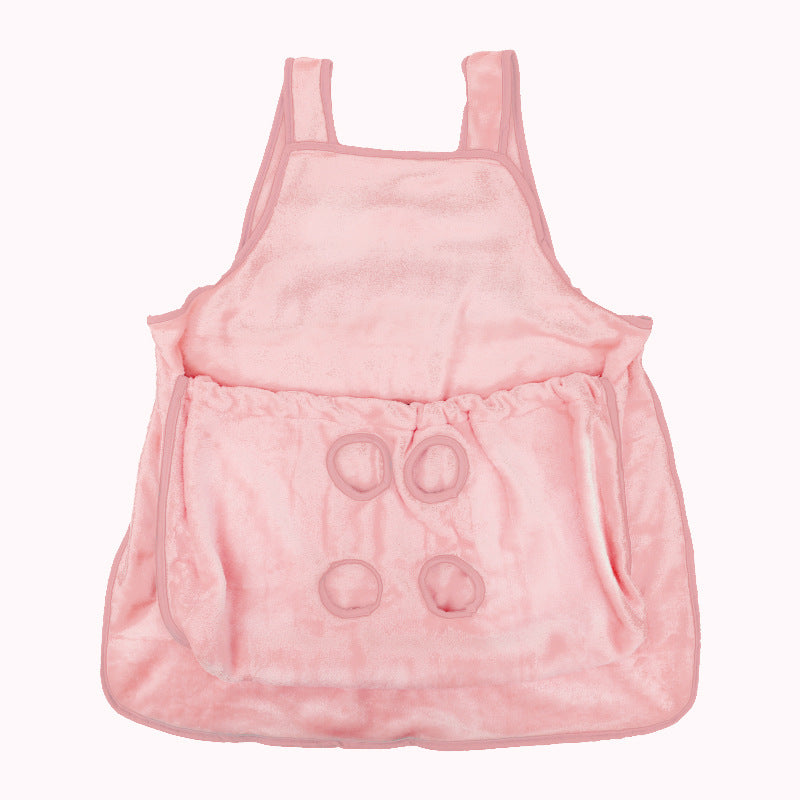 Outdoor Travel Pet Carrier Apron With Plush Sleeping Pocket
