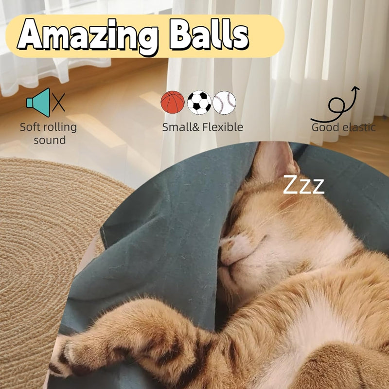 Interactive Pet Feather Bouncy Ball Self-Entertainment Toy