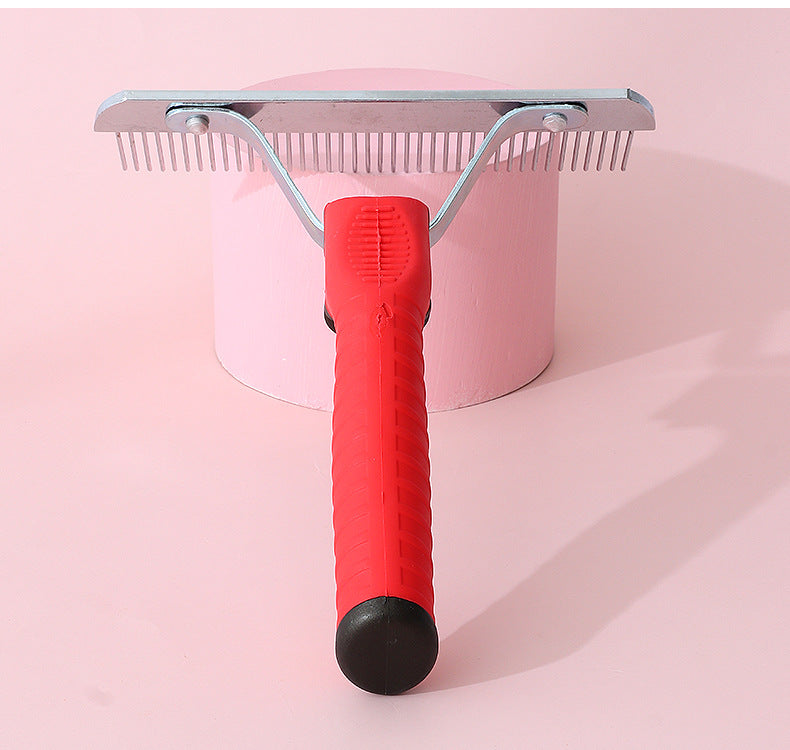 Extra-Large Pet Rake Comb Grooming Deshedding Tool