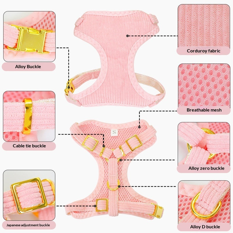 Pet Leash And Harness Outdoor Walking Set