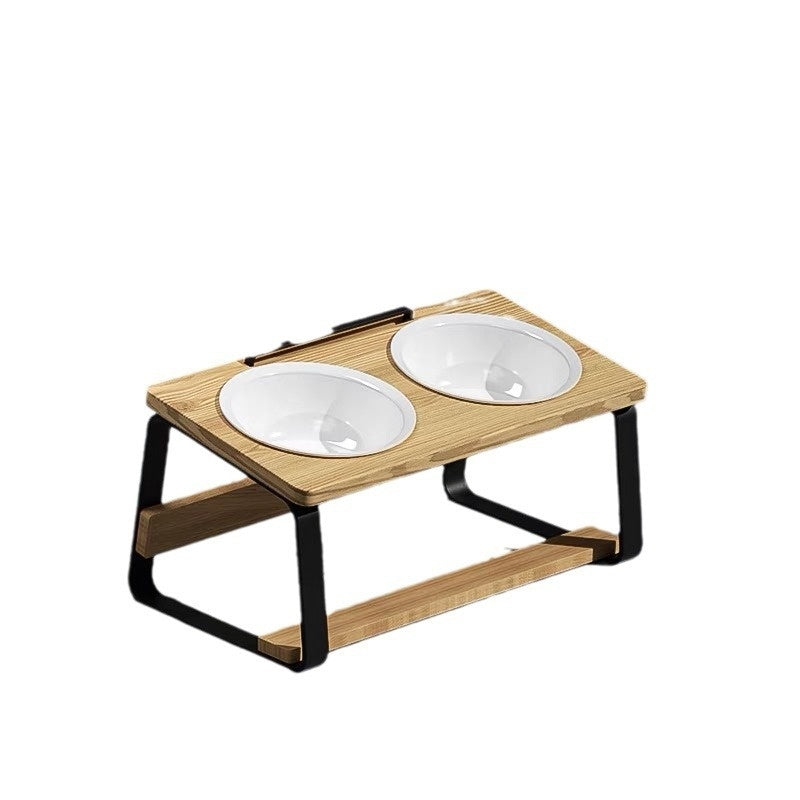 Pet Ceramic Double Bowl Elevated