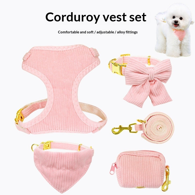 Pet Leash And Harness Outdoor Walking Set