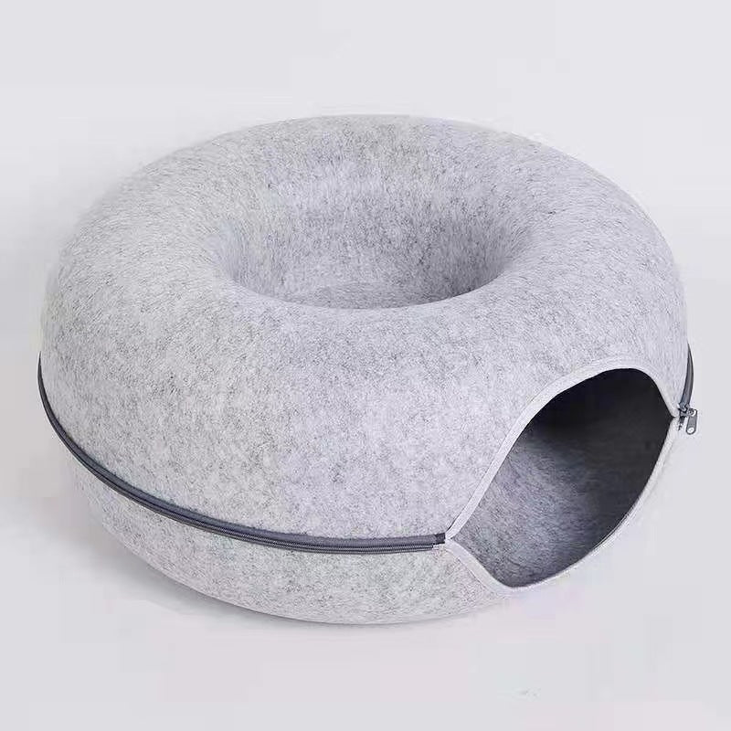 Pet Comfortable Round Tunnel Bed Plush Nest
