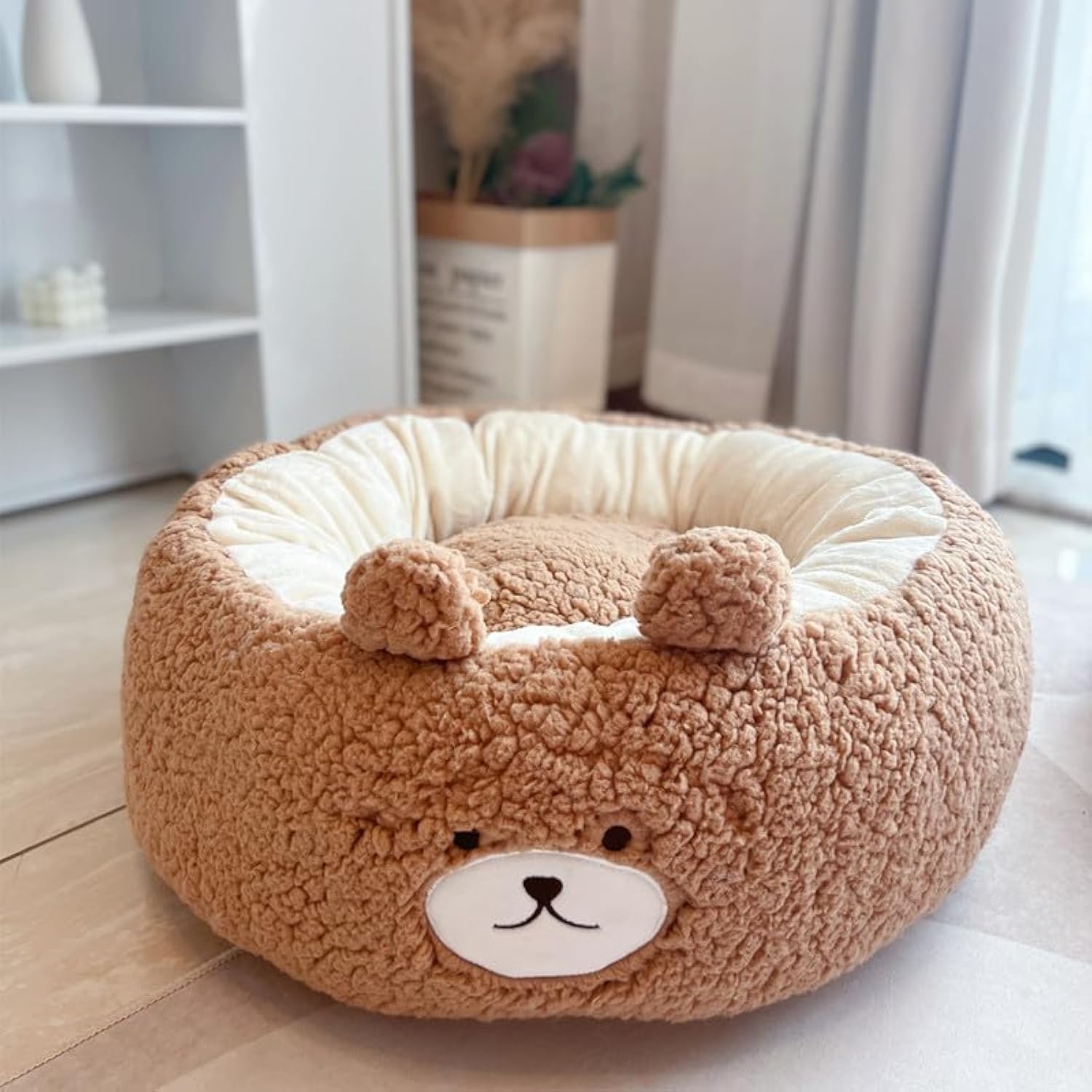 Pet Cartoon Plush Round Four Seasons Universal Nest Bed