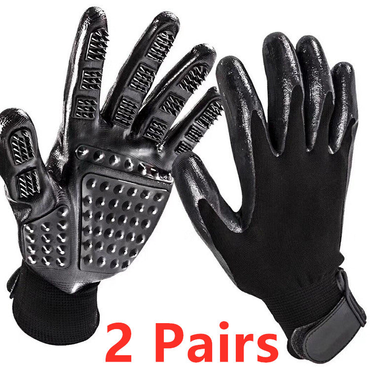 Pet Grooming Glove Soft Rubber Hair Remover Brush
