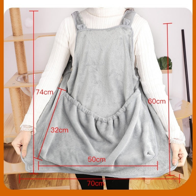 Outdoor Travel Pet Carrier Apron With Plush Sleeping Pocket